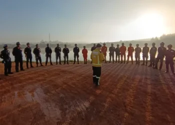 Bombeiros de SC treinam equipes do RS em técnicas de busca com cães em áreas de deslizamento