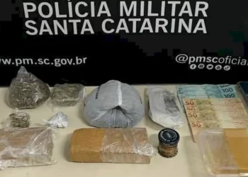 Homem é preso por tráfico de drogas no bairro Azambuja, em Brusque; laboratório ilegal é desativado