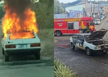 Mulher é presa em SC após preferir incendiar carro do que deixa-lo com o guincho